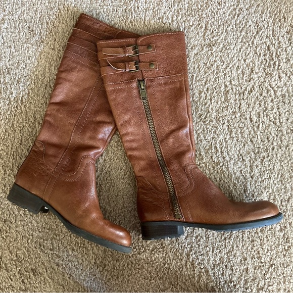 Franco Sarto | Poet Riding Boots in Brandy - Picture 2 of 7